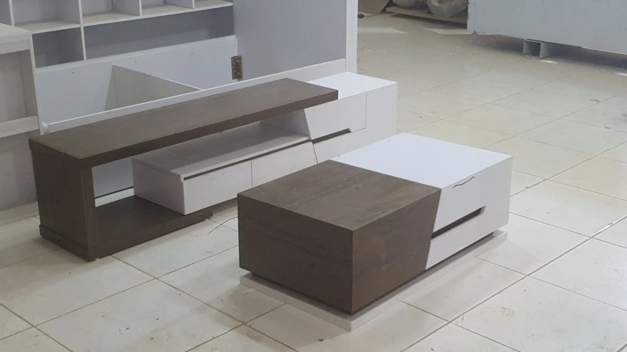 طقم وحدة تلفزيون مع ترابيزة قهوة TVU-096 من مصانع Antika Homz
